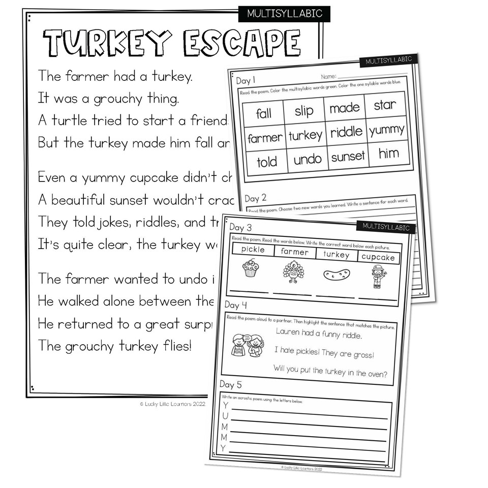 Phonics poems
