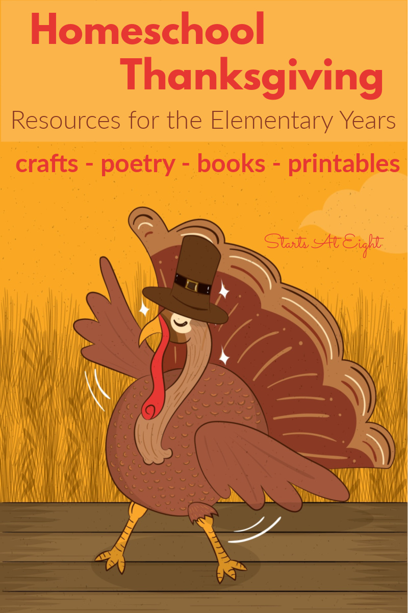 Homeschool thanksgiving resources for the elementary years