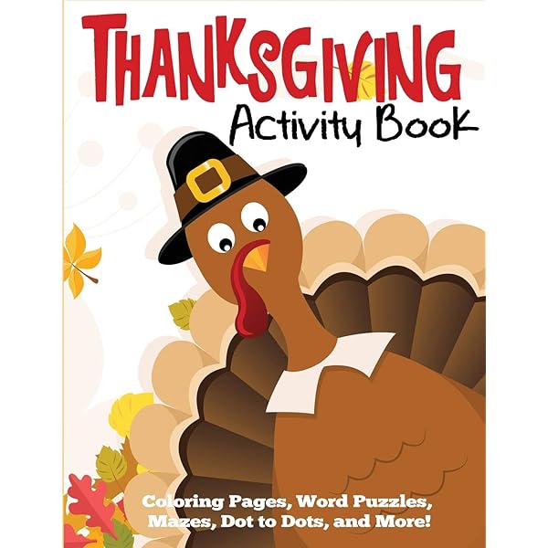 Thanksgiving activity book for kids engaging fall thanksgiving activities and games for girls and boys
