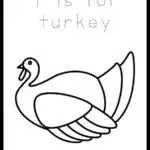 Free letter t is for turkey coloring page â the art kit