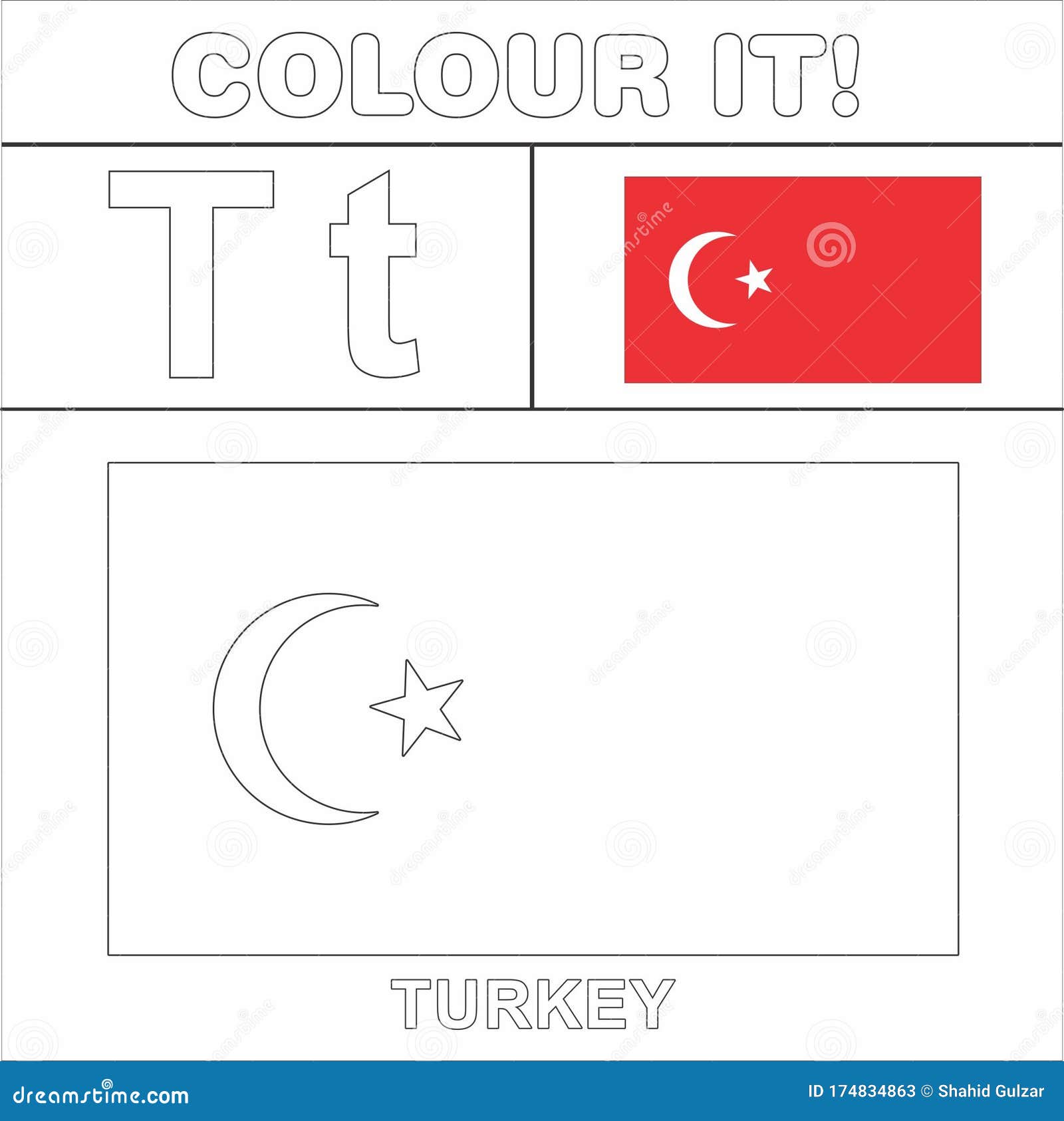 Turkey to colour stock illustrations â turkey to colour stock illustrations vectors clipart