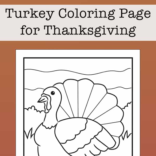 Free turkey coloring page for thanksgiving for kids