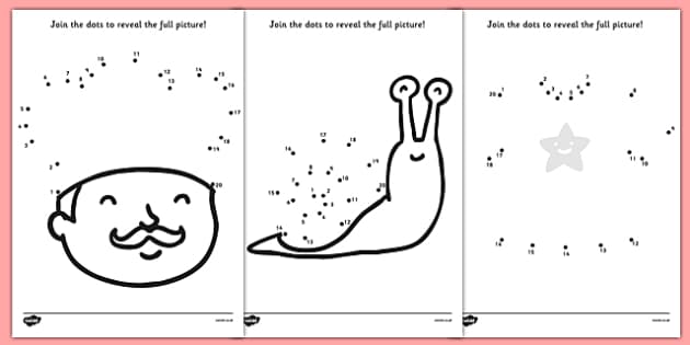 Join the dots colouring pages