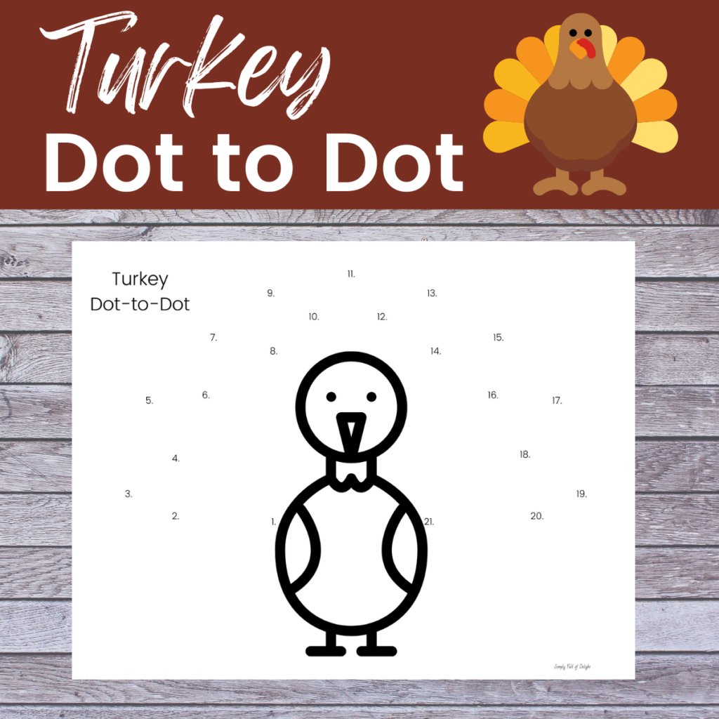 Free thanksgiving dot to dot printables