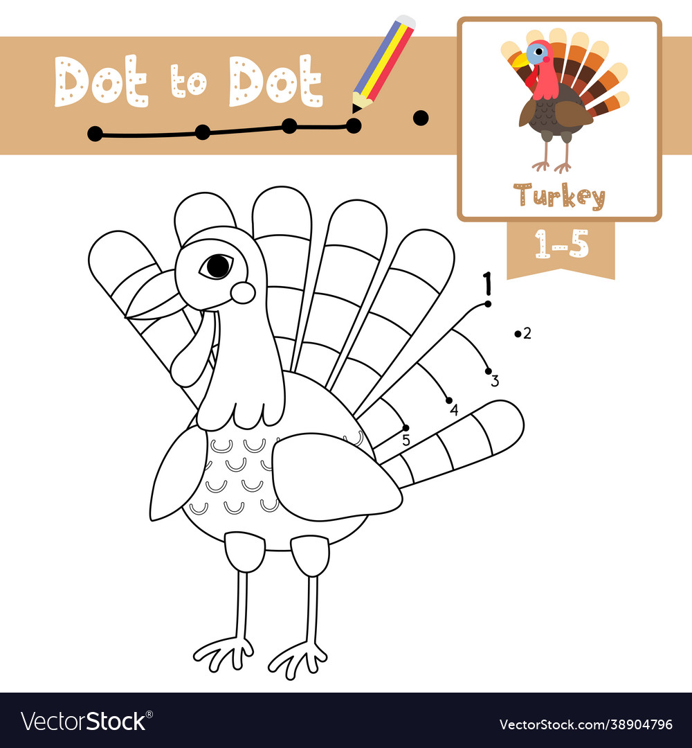 Dot to educational game and coloring book vector image