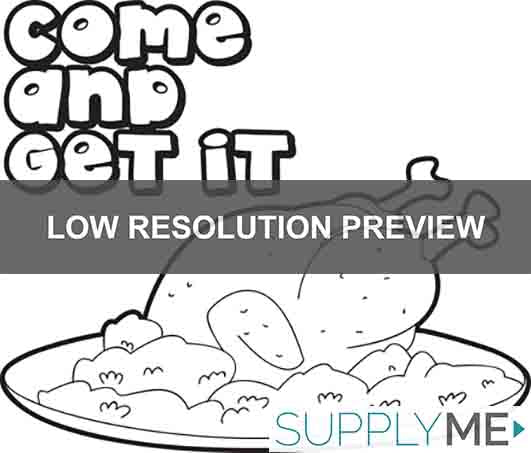 Printable cooked thanksgiving turkey coloring page for kids â