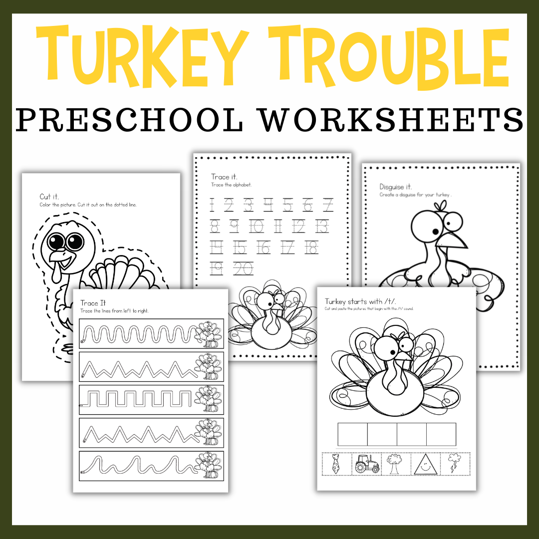 Turkey trouble printables
