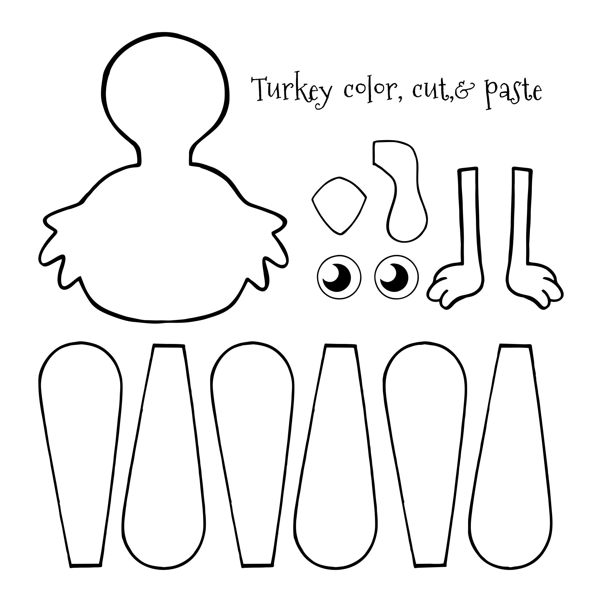 Best printable thanksgiving coloring crafts pdf for free at