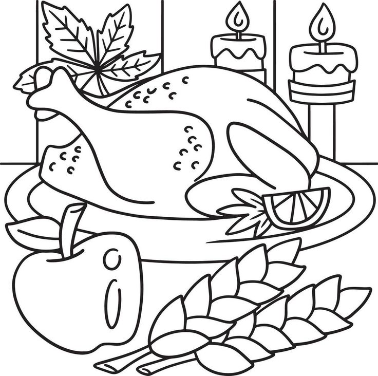 Download thanksgiving dinner turkey meal coloring page for free coloring pages thanksgiving coloring pages printables free kids