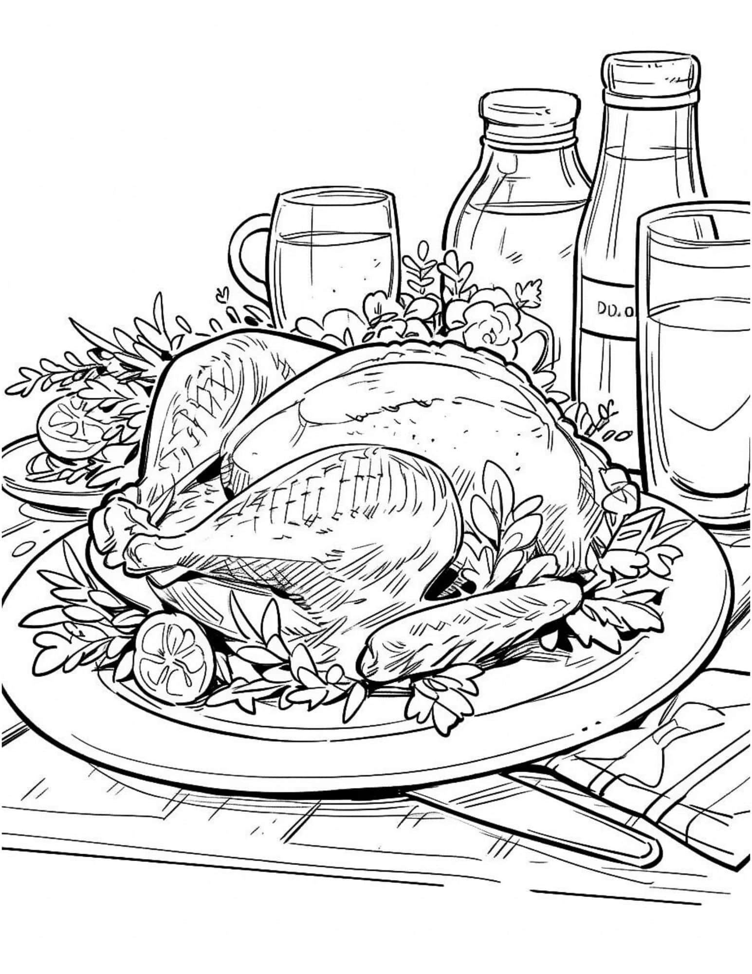 Thanksgiving coloring pages for kids and adults