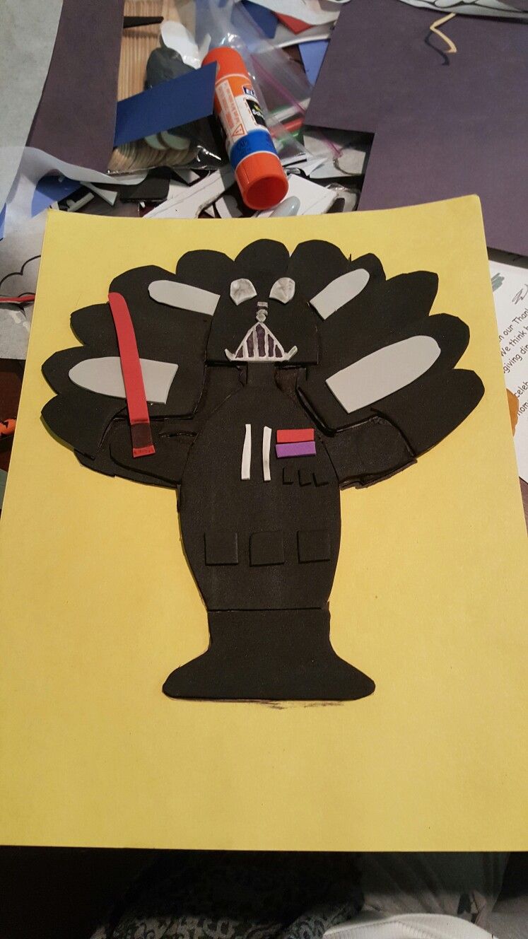 Darth vader turkey disguise template printable