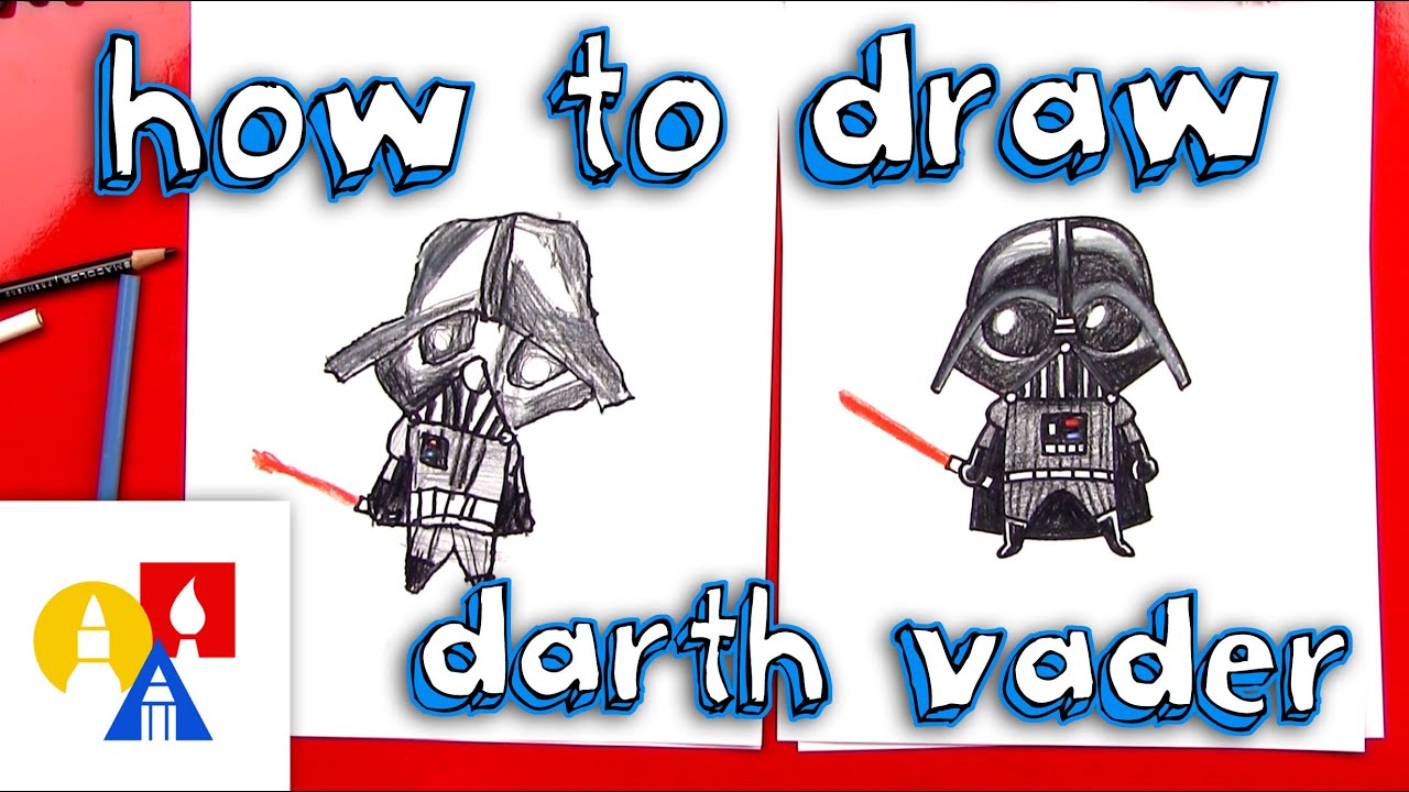 How to draw a cartoon darth vader