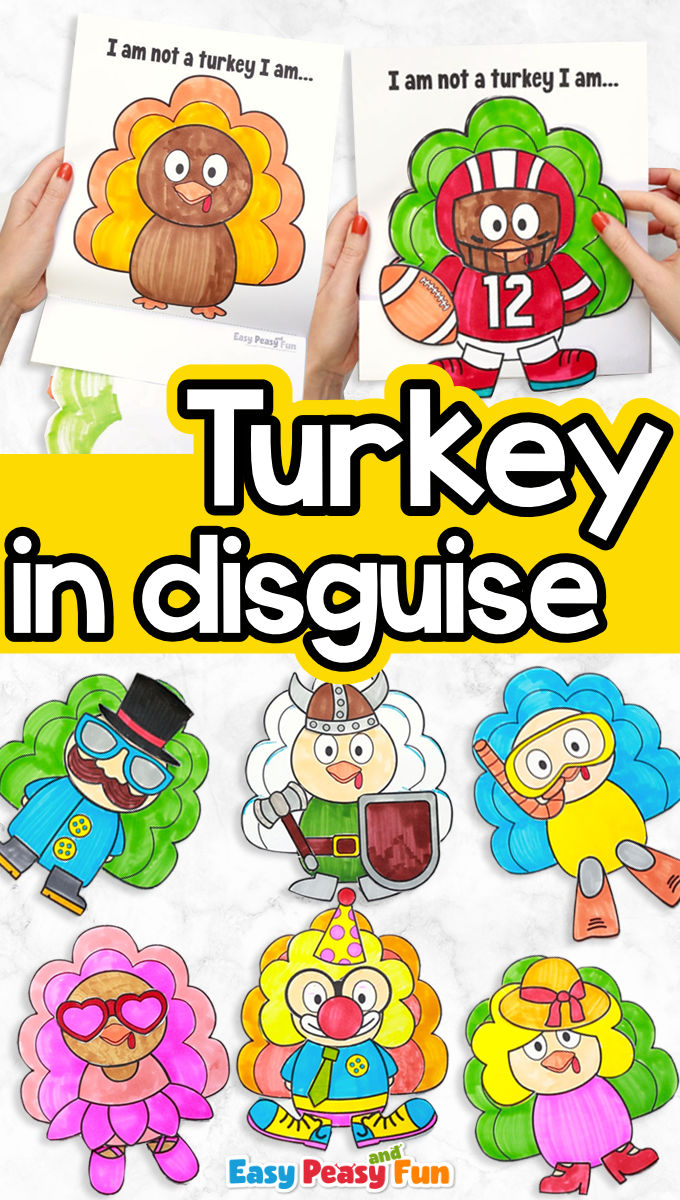 Turkey in disguise printable templates