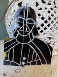 Darth vaderstar wars hand made stained glass wall art cm high other antiques art collectables stralia gold coast city
