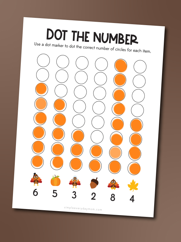 Turkey do a dot printables free printables
