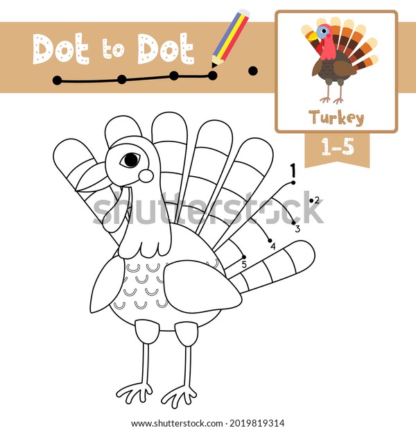 Dot dot educational game coloring book stock vector royalty free