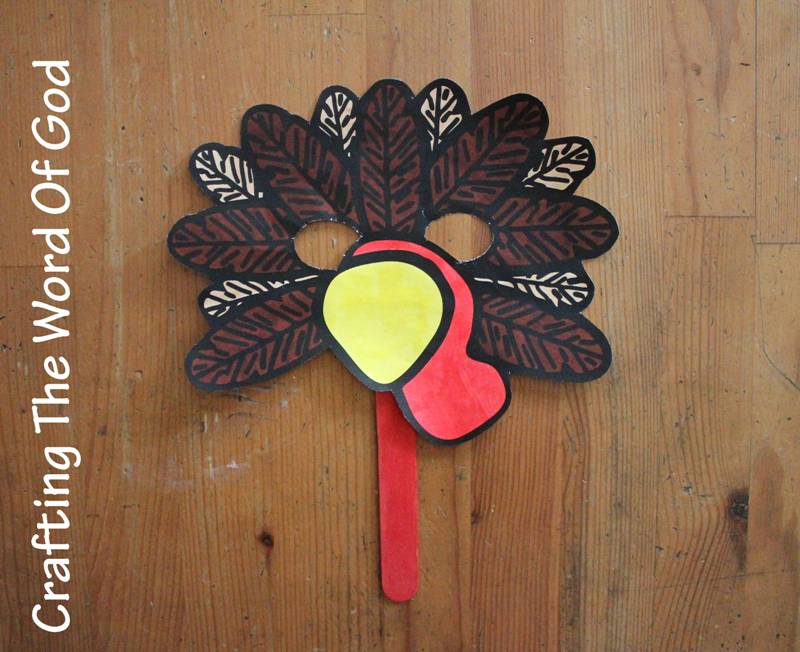 Thanksgiving turkey mask crafting the word of god