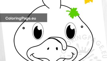 Free printable turkey mask coloring page