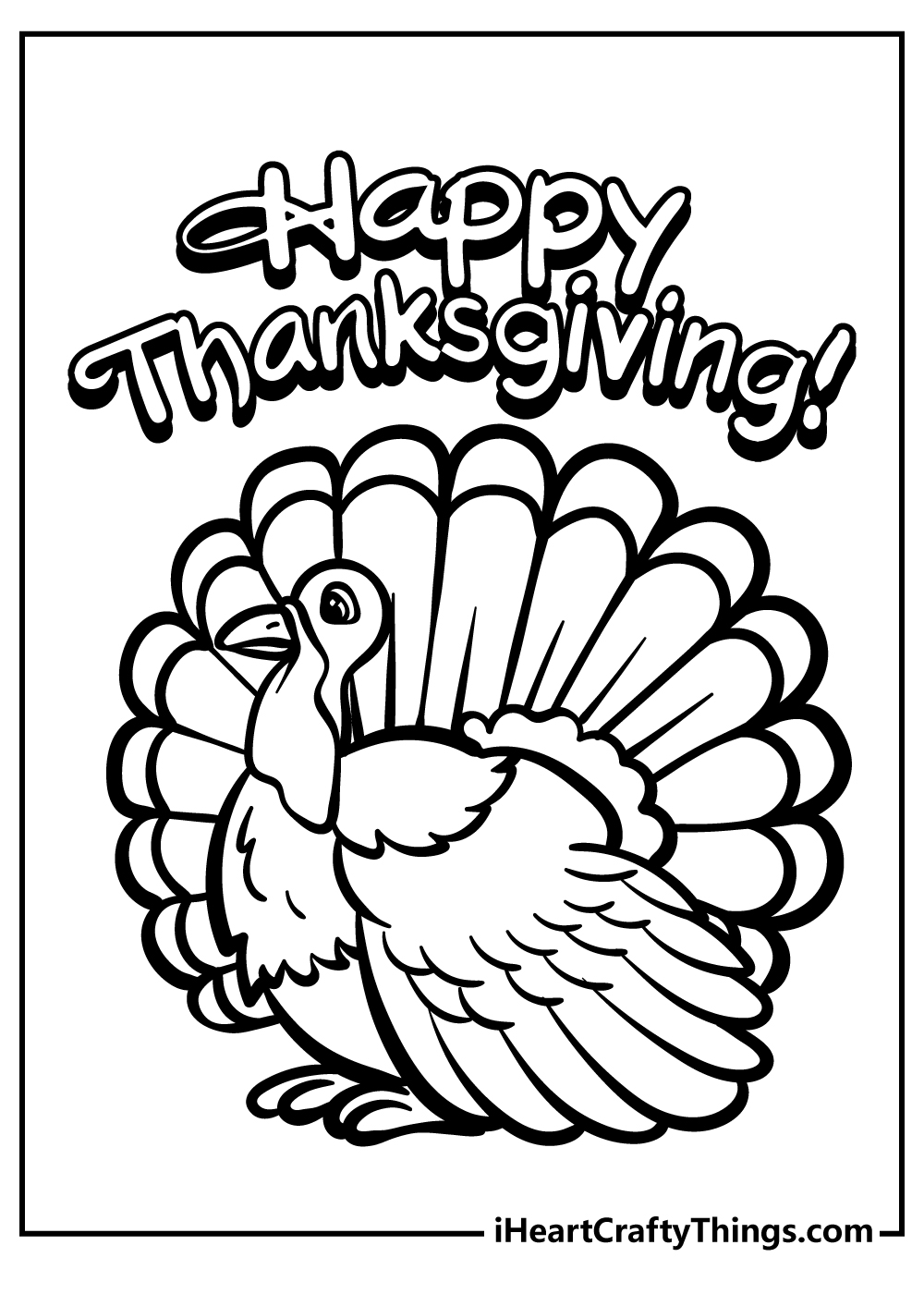 Thanksgiving turkey coloring pages free printables