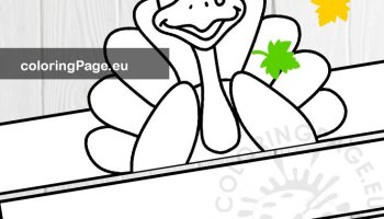 Free turkey mask template coloring page