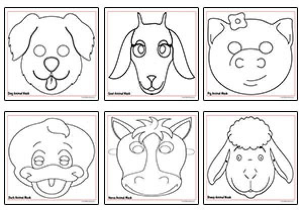 Farm animal masks