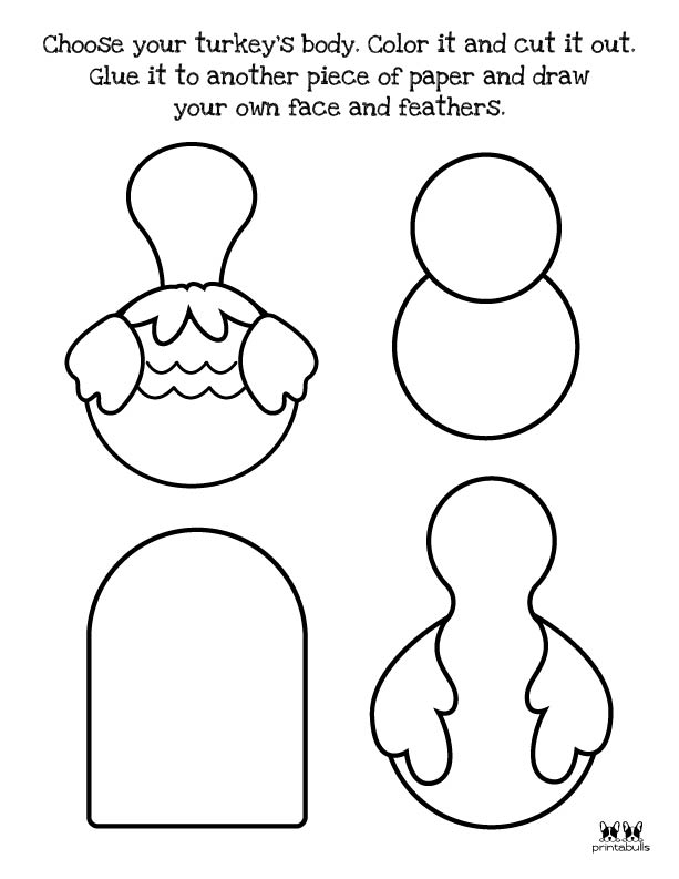 Free printable turkey templates