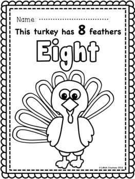 Turkey feather counting coloring pages