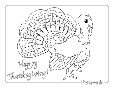 Free printable turkey coloring pages for kids