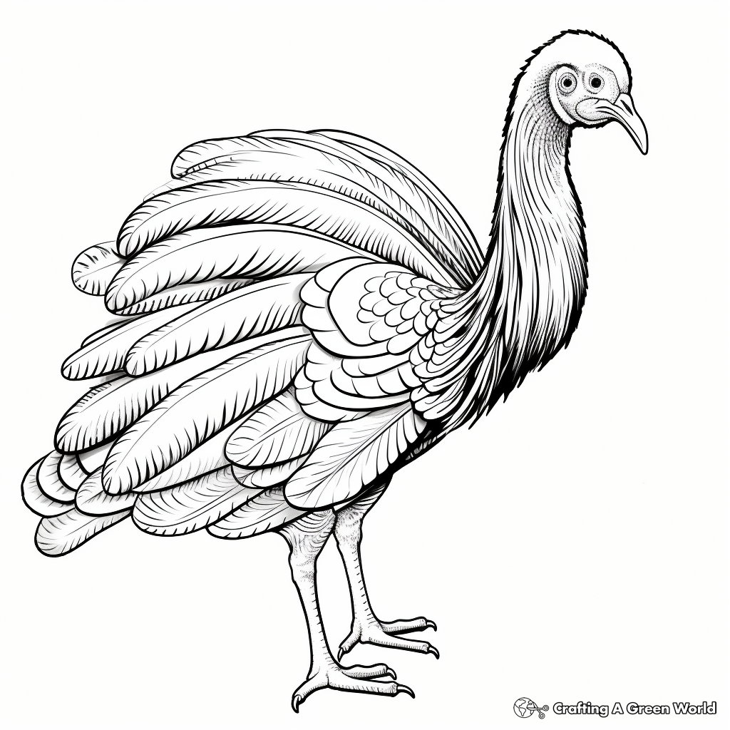 Realistic turkey coloring pages