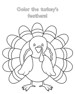 Printable thanksgiving coloring book for preschoolers