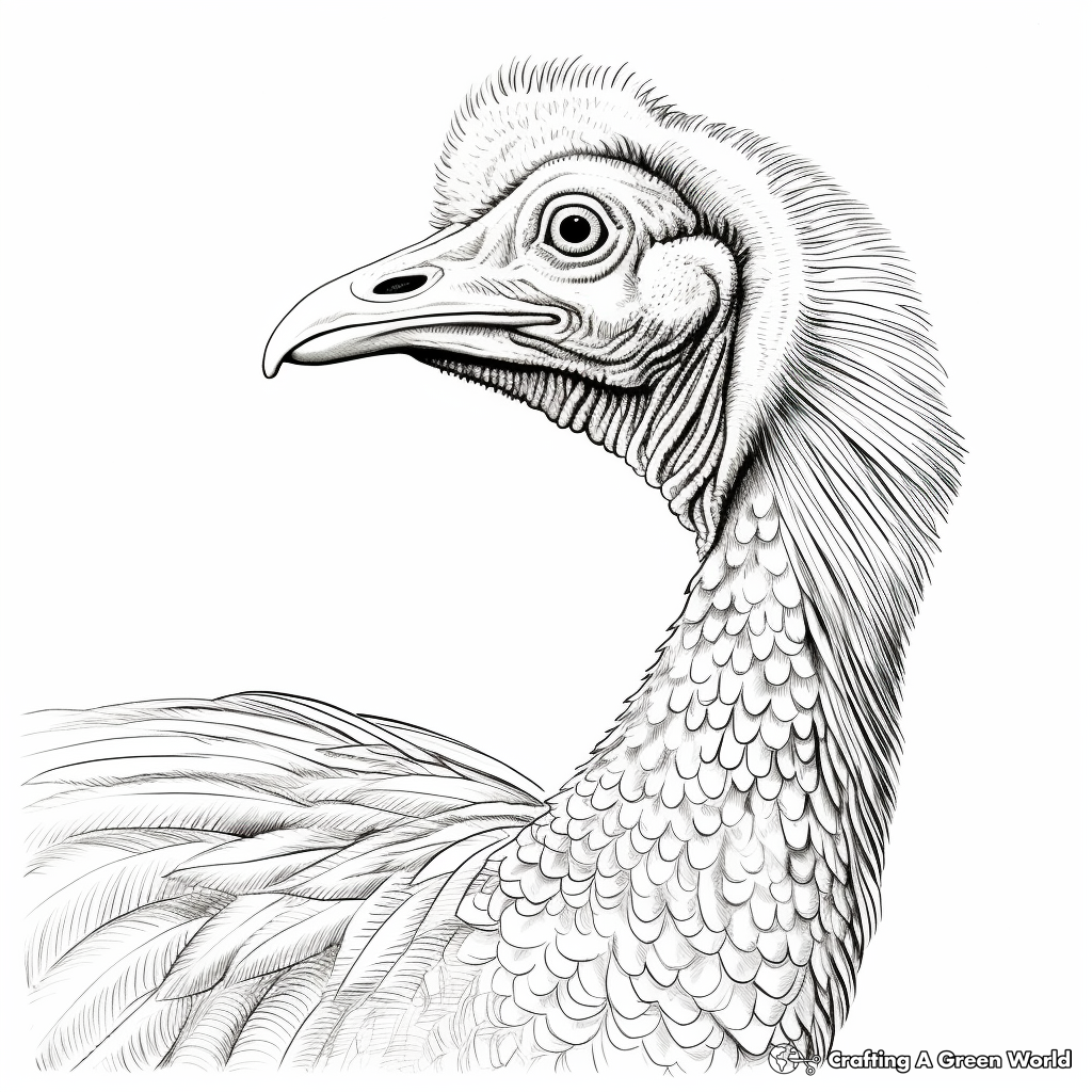 Realistic turkey coloring pages