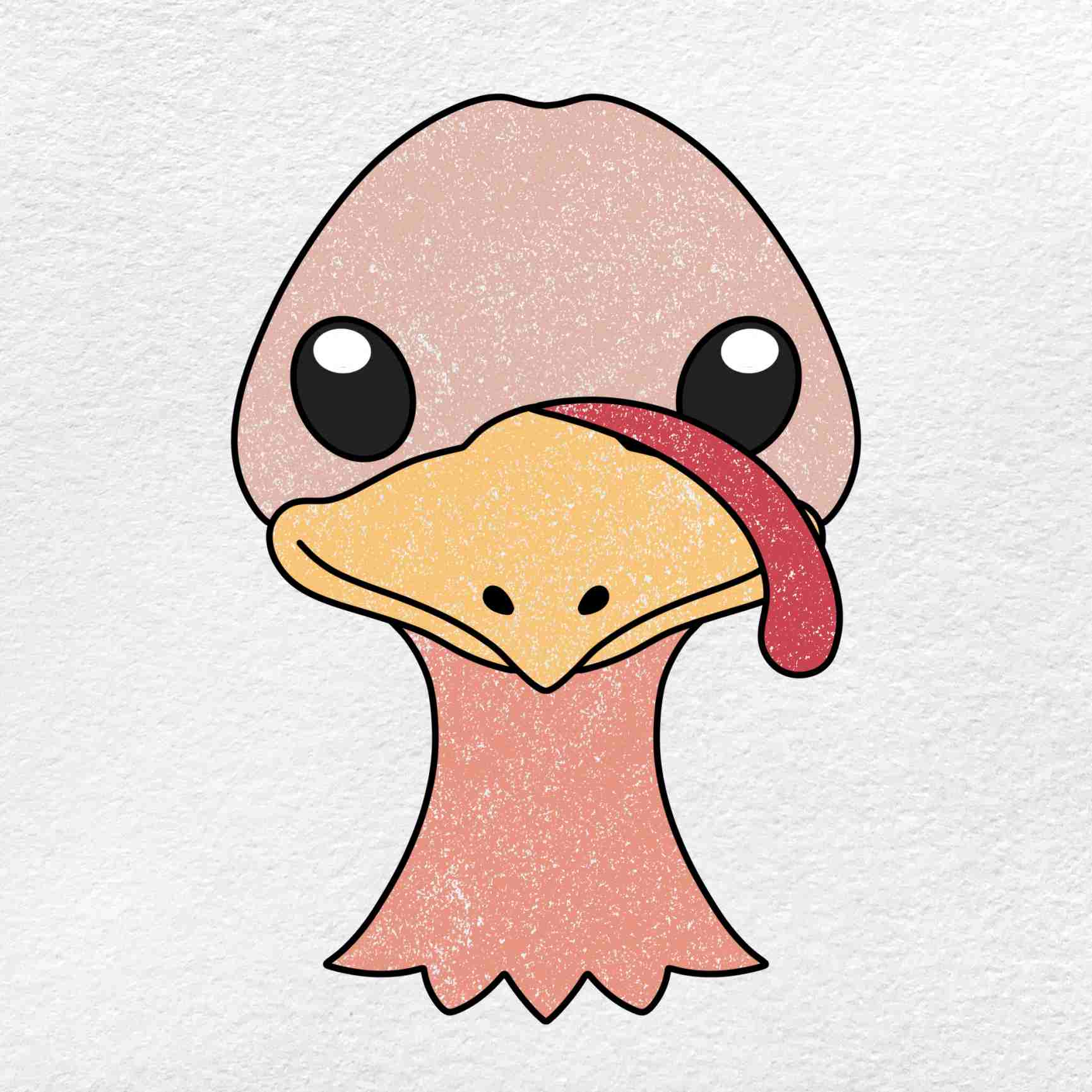 Draw a turkey face