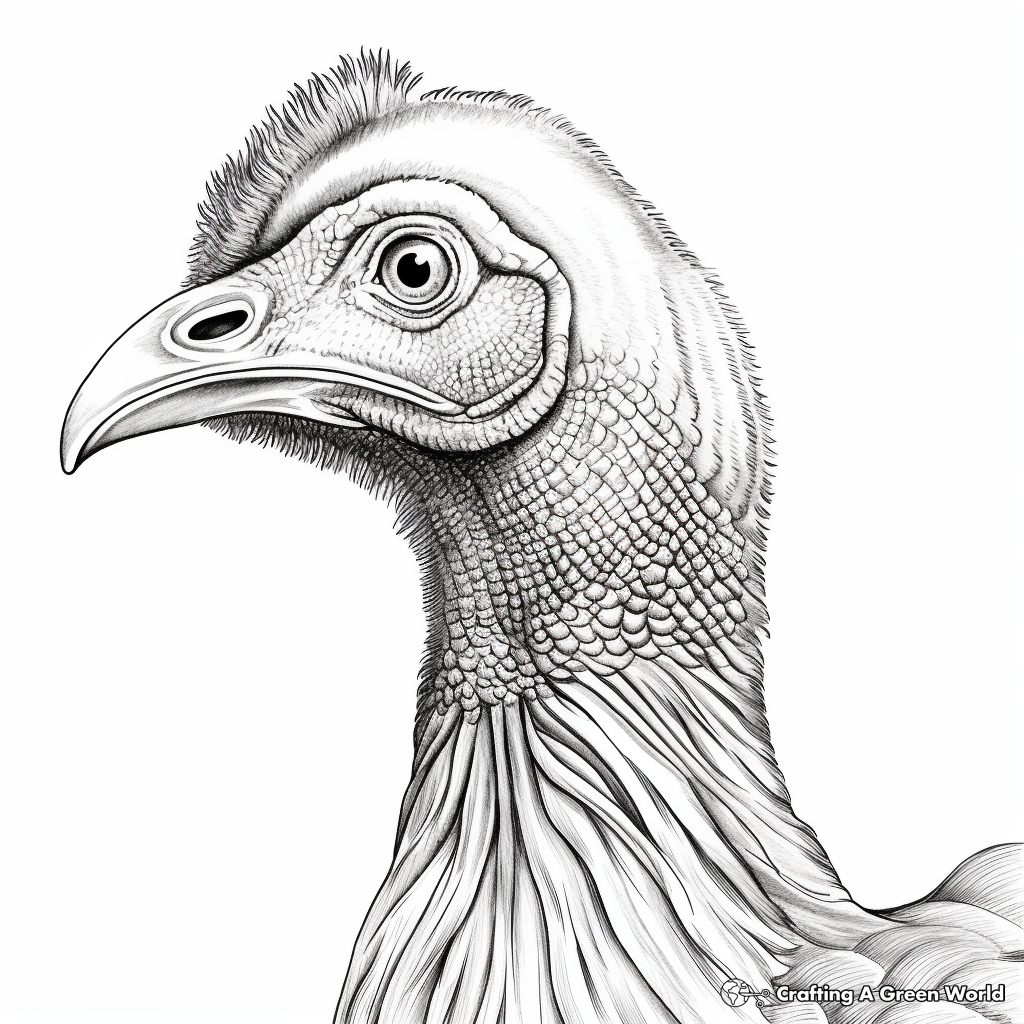 Realistic turkey coloring pages