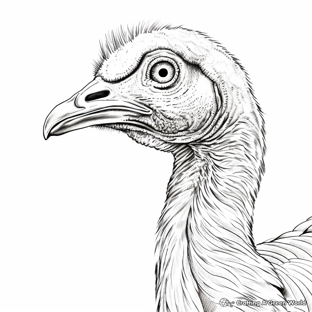 Realistic turkey coloring pages