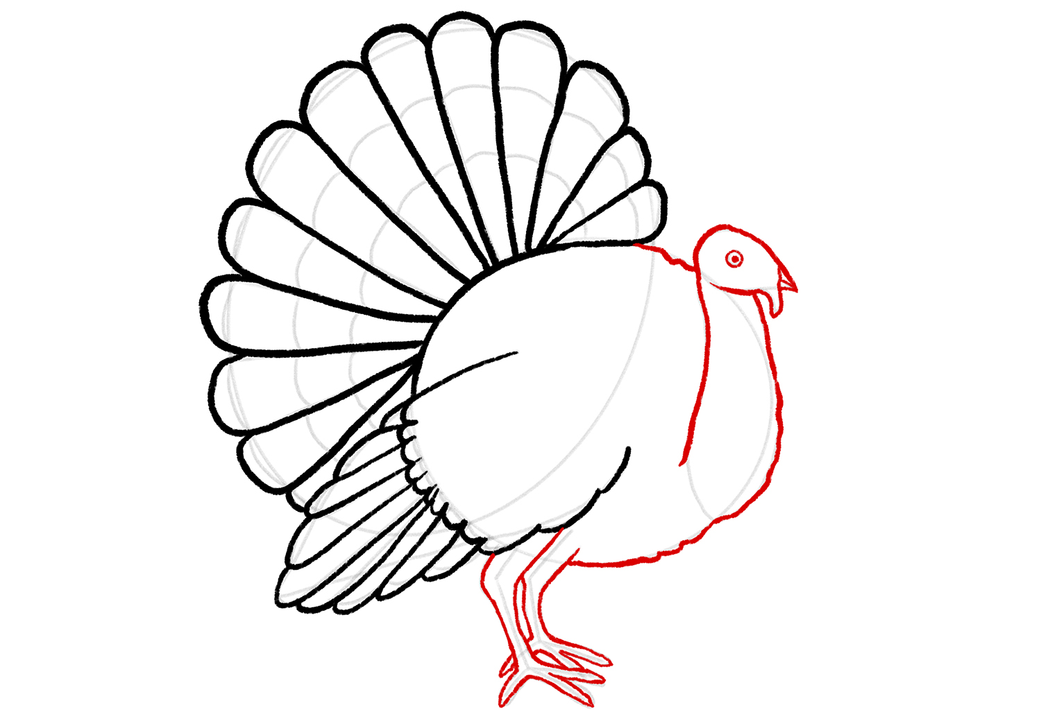 How to draw a turkey design school