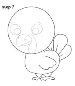 Easy how to draw turkey tutorial
