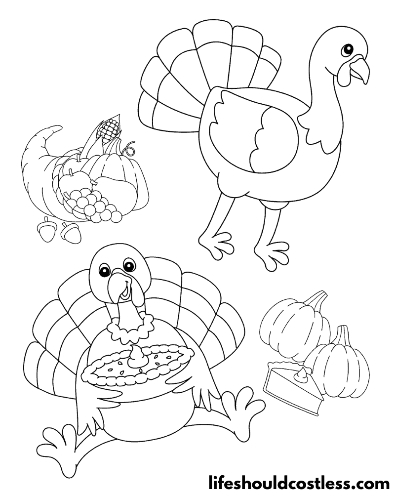 Turkey coloring pages free printable pdf templates