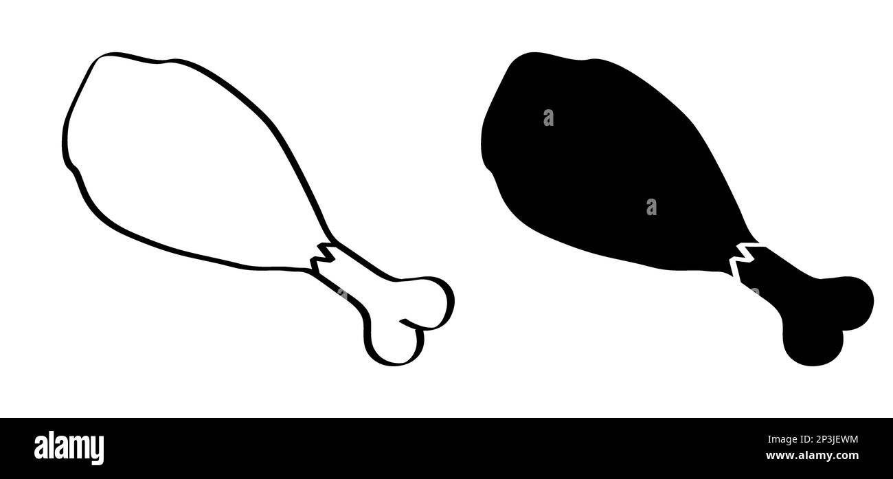 Turkey leg black and white stock photos images