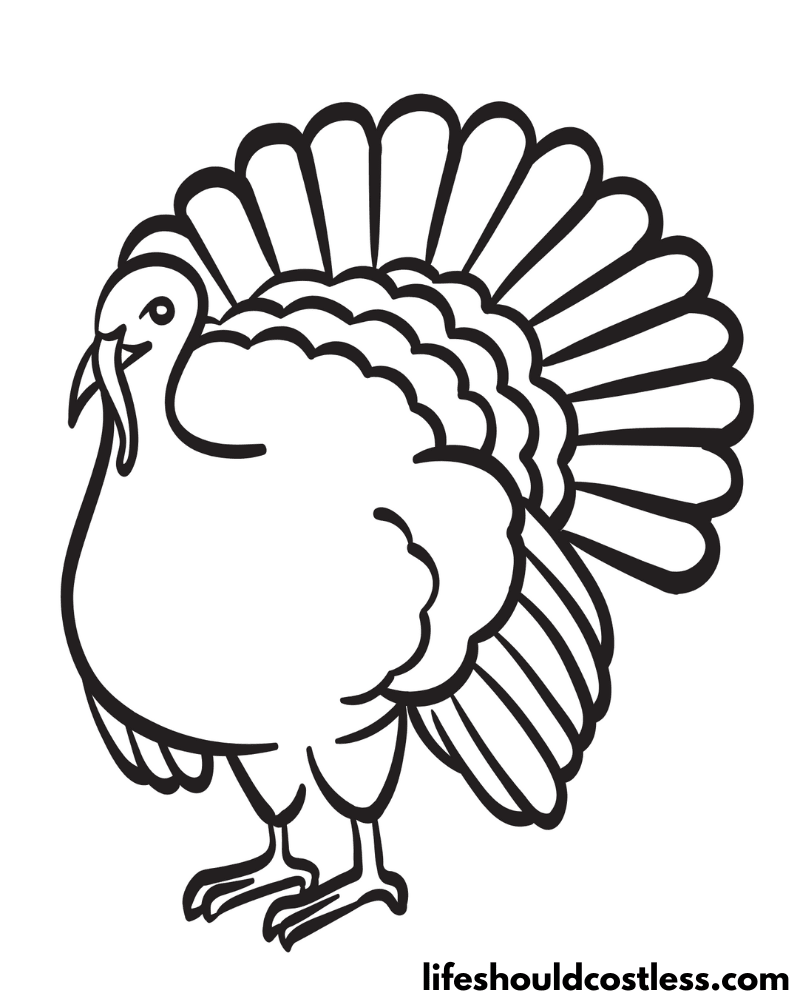 Turkey coloring pages free printable pdf templates