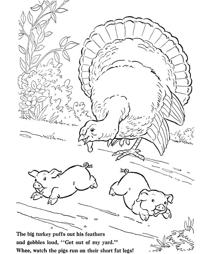 Thanksgiving day coloring page sheets