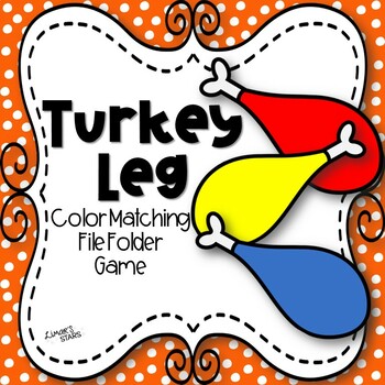 Turkey leg color matching file folder game thanksgiving by limars stars