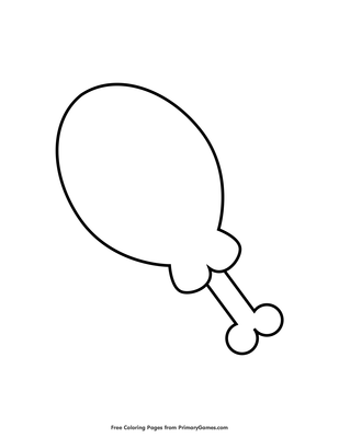 Turkey leg coloring page â free printable pdf from
