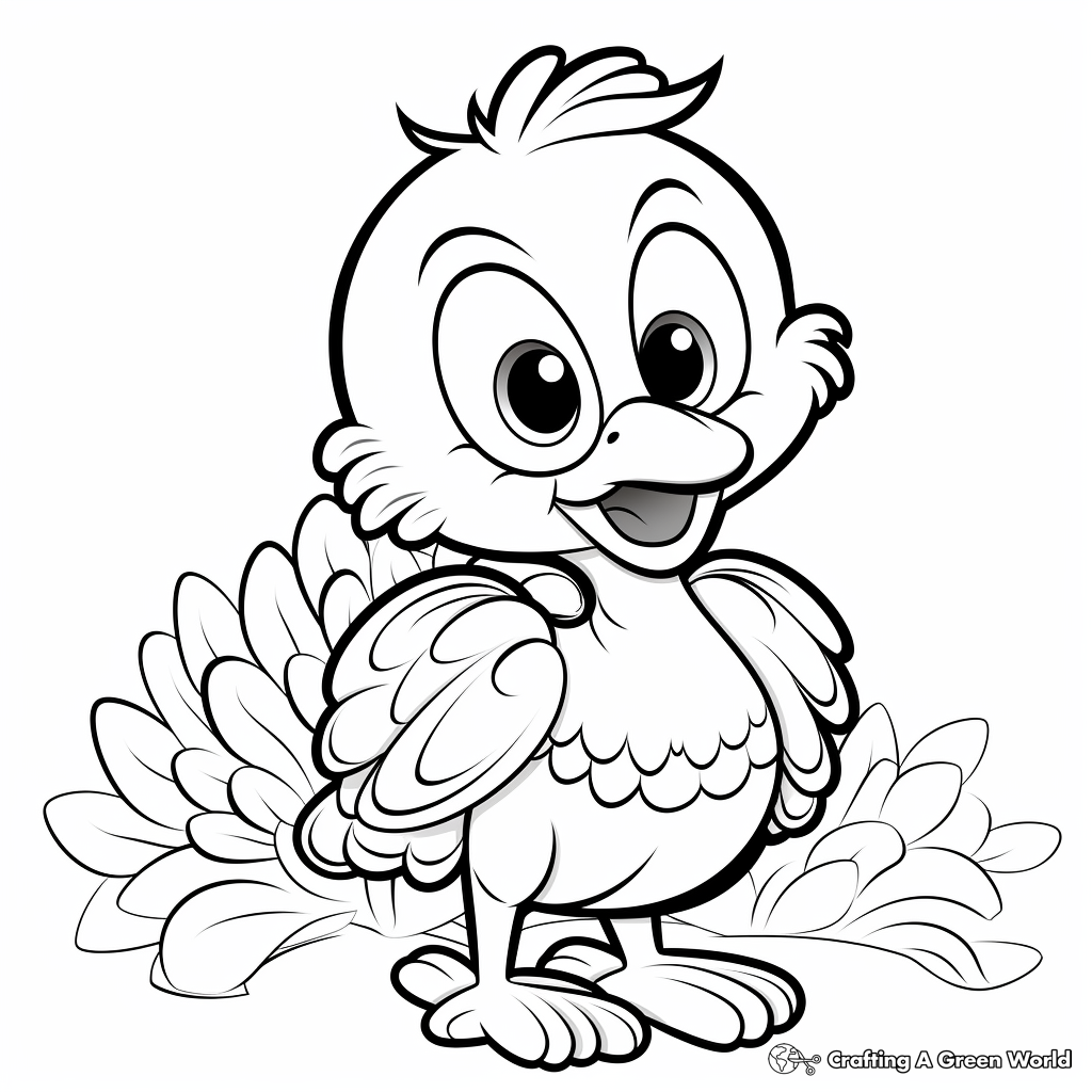 Baby turkey coloring pages