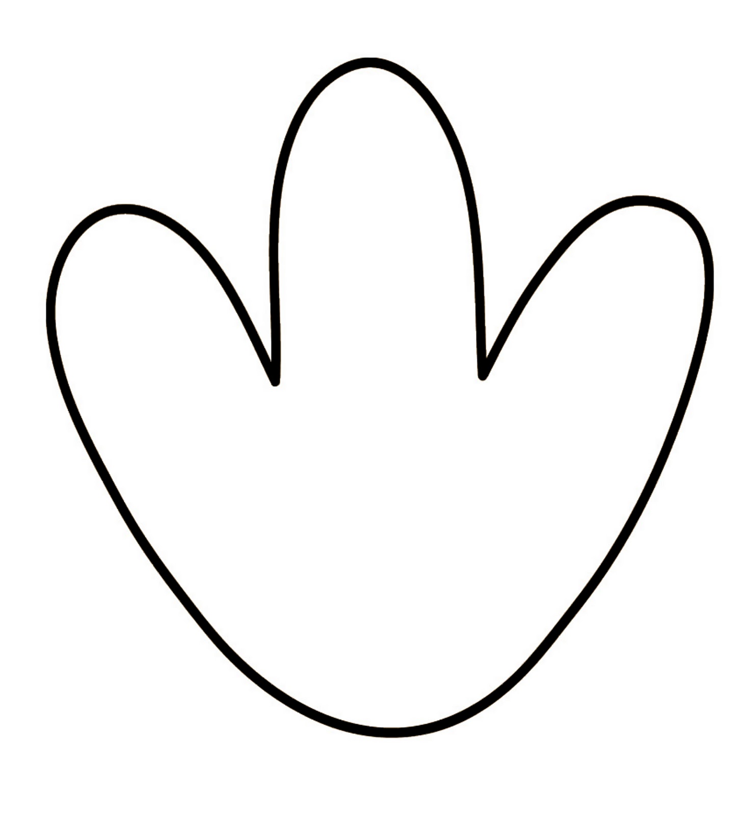 Free printable turkey feet template