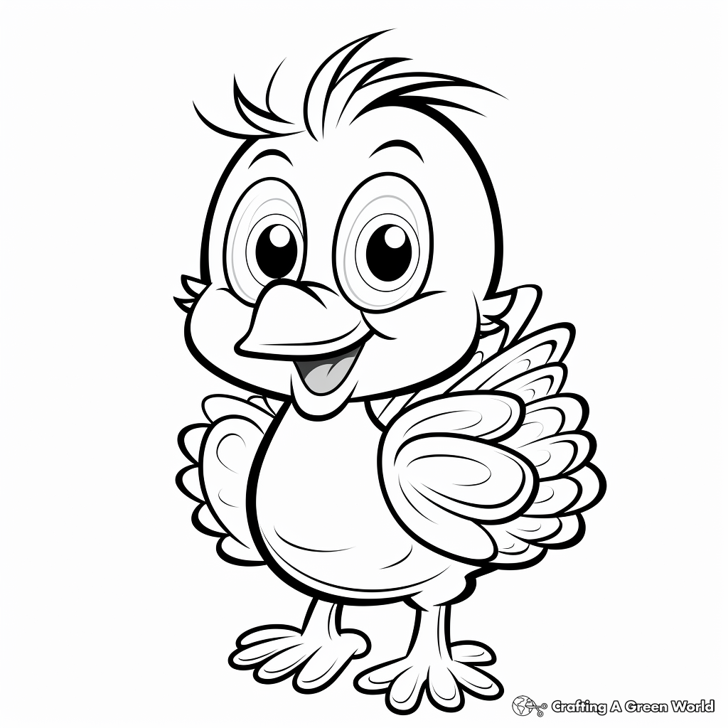 Baby turkey coloring pages