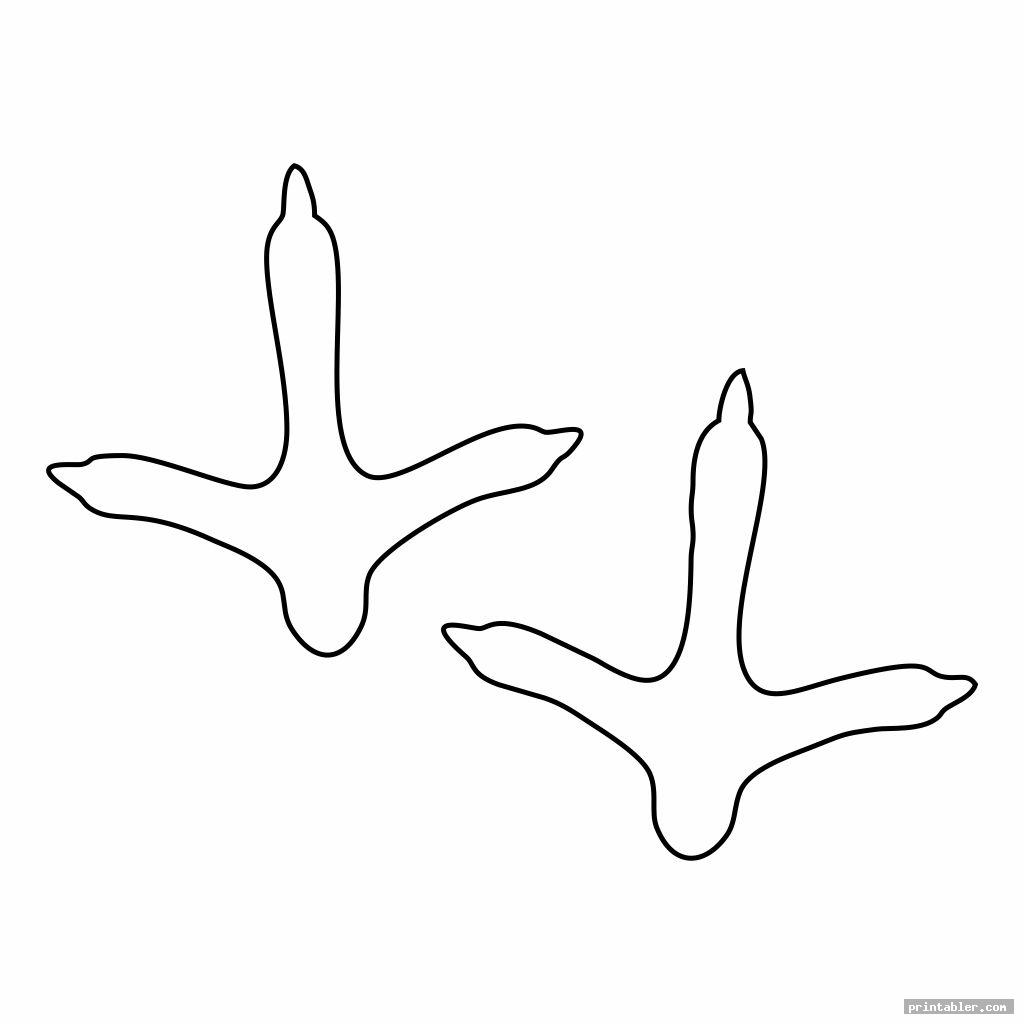 Free printable turkey feet template