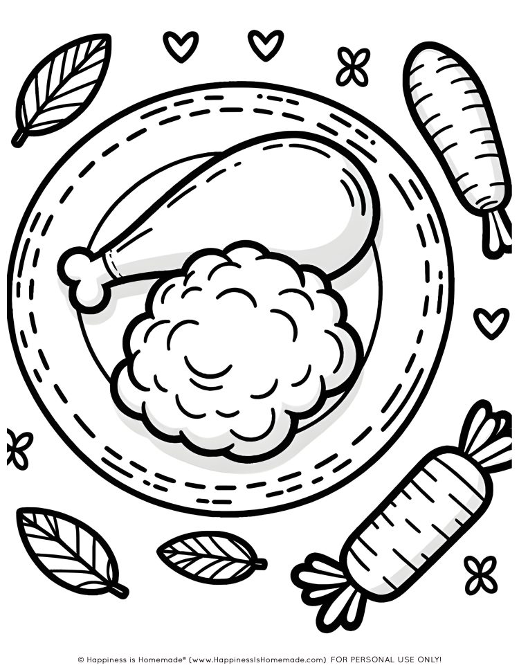 Free thanksgiving coloring pages for adults kids