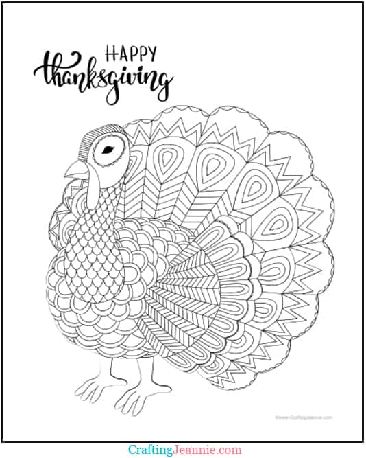Free thanksgiving coloring pages