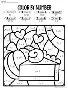 Math facts thanksgiving edition