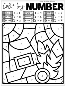 Free thanksgiving color by number printables